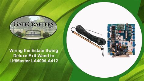 wiring  estate swing deluxe exit wand  liftmaster lala youtube