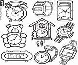 Uhren Relogios Horloges Reloj Dibujos Orologio Zegarki Kolorowanki Relojes Kleurplaat Watches Kolorowanka Zegar Horloge Disegni Preescolar Atividades Clock Malowanki Zegarek sketch template