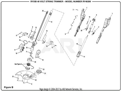 homelite ry  volt string trimmer parts diagram  figure