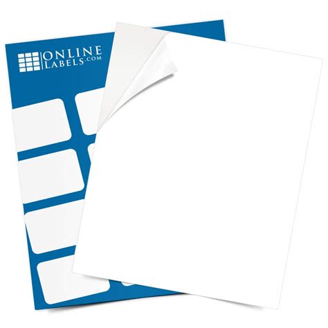 sticker paper  sheets white matte    full sheet label