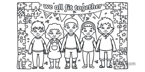 fit  collaborative colouring people diversity children