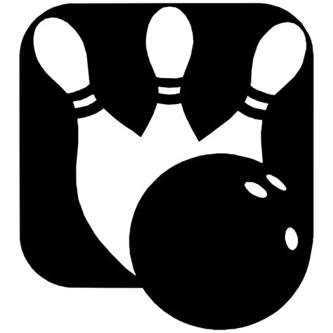 bowling ball and three pins sticker