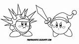 Sword Coloring Kirby Pages Needle Printable Clip sketch template