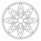Mandala Blossom sketch template
