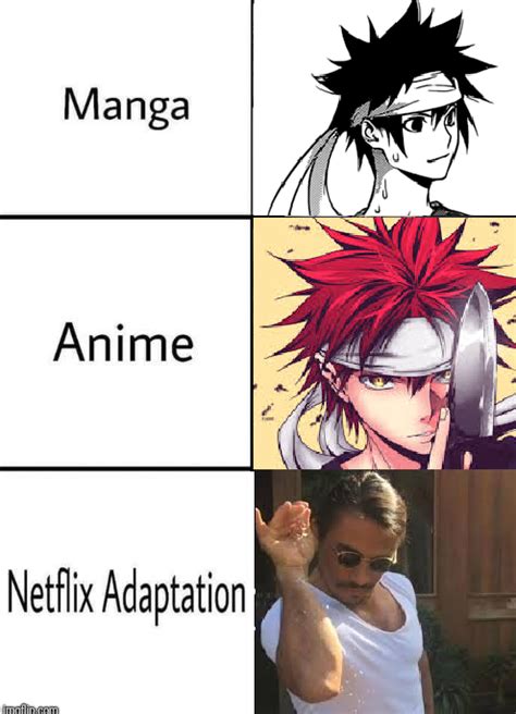 mangaanimenetflix adaptation meme animememes