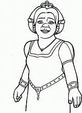Fiona Shrek Princess Coloring Clipart Drawing Popular Library sketch template