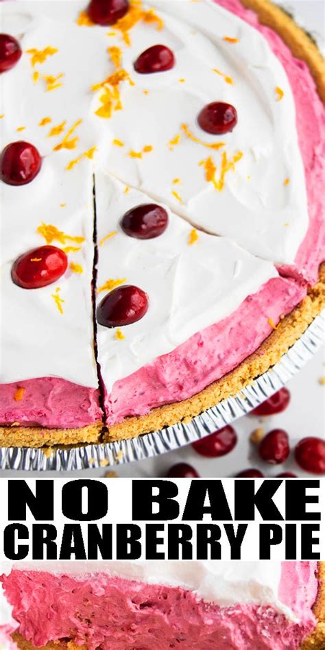 easy cranberry pie no bake best dessert recipes
