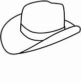 Hat Cowboy Coloring Pages Line Outline Drawing Getdrawings Printable Simple Hats Fedora Color Clip sketch template