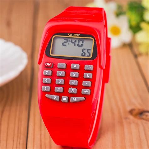 silicone digital calculator  led  function casual sports  kids children