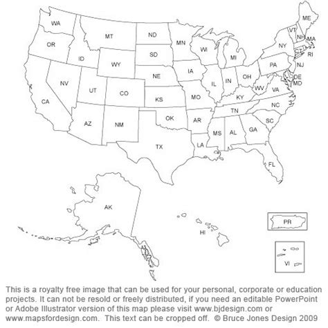 map  state names printable usa  state outline printable