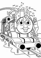Coloring Thomas Pages Kids Popular sketch template