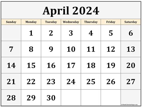 calendar  april   printable pelajaran