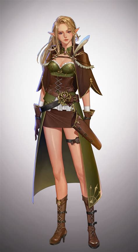 artstation elf archer yeongyeong song female elf elf art elves