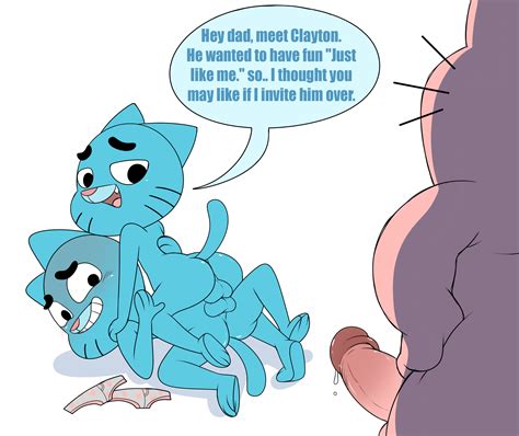 Rule 34 Balls Cartoon Network Enookie Father And Son Gay Gumball