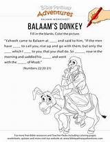 Balaam Donkey Biblepathwayadventures Hebrew sketch template