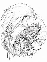 Dragon Coloring Pages Detailed Lineart Circle Drawing Adult Drawings Deviantart Line Tattoo Dragons Colouring Anime Website Site Section Fantasy Dream sketch template