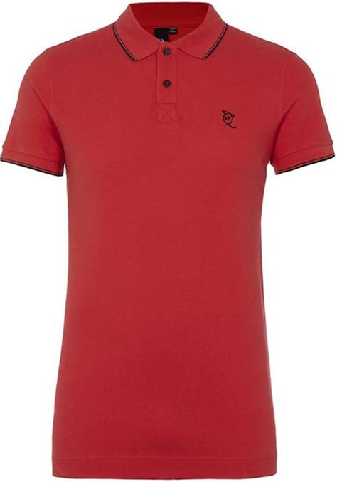 mcq by alexander mcqueen safety pin polo shirt in red for men lyst