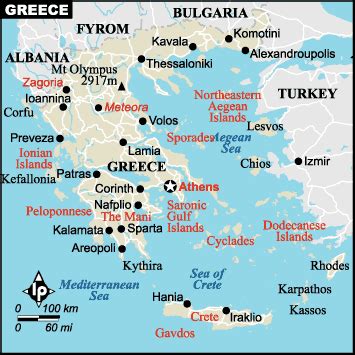map   greek islands greece