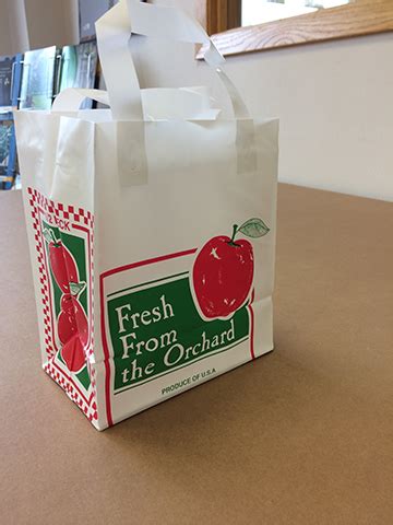 item    peck plastic apple tote bag  pack  peck plastic apple tote bag qty