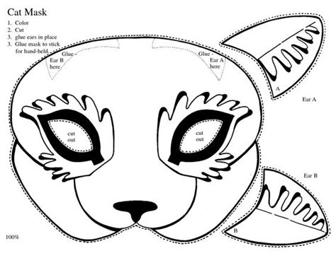 cut  cat ears kiddos pinterest cat mask  stencil