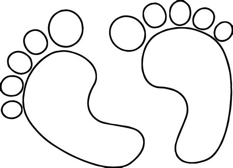 baby footprint drawing  getdrawings