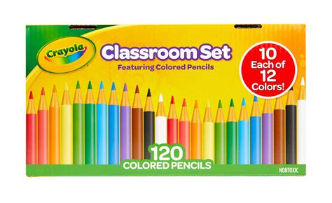 crayola classroom set colored pencils assorted colors beginner child
