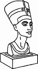 Nefertiti Egyptian Wecoloringpage sketch template