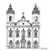 Igrejas Barroca Barrocas Igreja Barroco Arquitetura sketch template