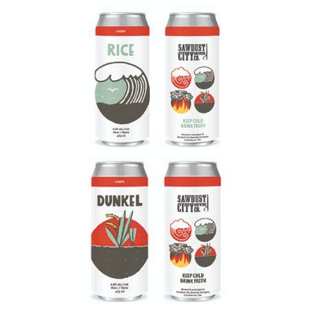 sawdust city brewing launches element lager series  rice lager