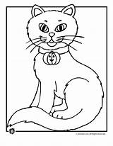 Cat Halloween Coloring Pages Color Scary Colouring Kids Print Bell Printable Pete Clipart Cats Flower Cute Sheet Worksheets Activities Colorin sketch template