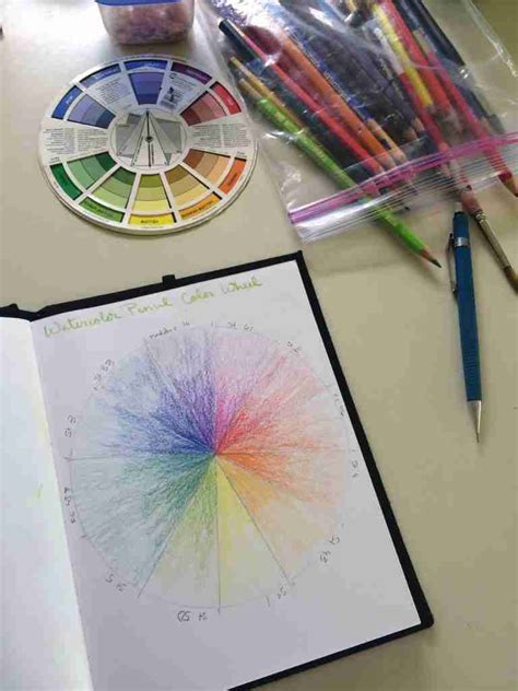 colored pencil color wheel