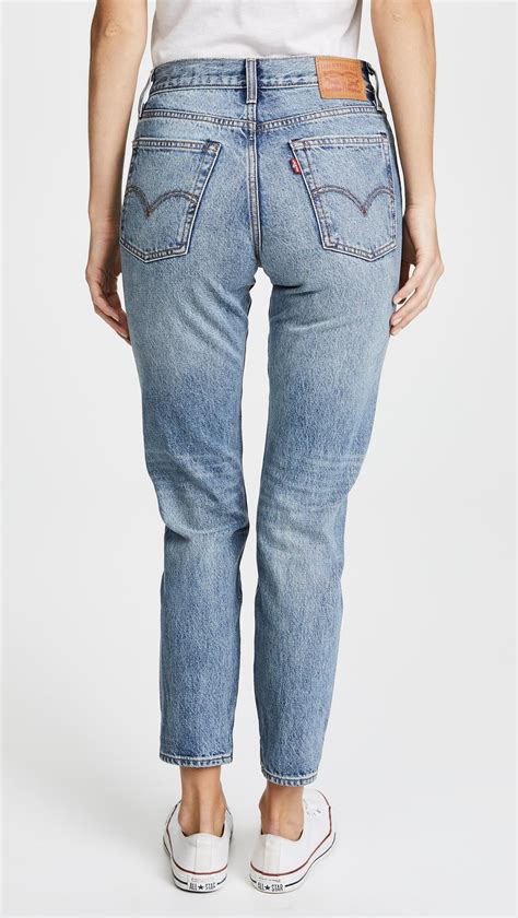 levi s denim wedgie icon jeans in blue lyst