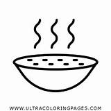 Sopa Dibujo Zuppa Colorir Minestra Ultracoloringpages Calda sketch template