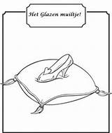 Cinderella Coloring Glass Slipper Pages Shoe Glazen Getcolorings Disney Het sketch template