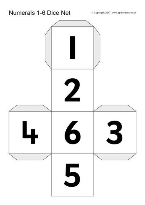numerals   dice template sb sparklebox teaching game
