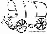 Wagon Covered Clipart Draw Old Line Coloring Clip Template Step Trail Oregon Mormon Easy Drawings Wagons Pages Pioneer Kids Gold sketch template
