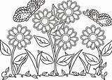 Garden Butterfly Colouring Coloring Pages Flower Colour Cartoon Kids Color Printable Print Spring Vegetable Sheets Book Gardens Mandala Nature Visit sketch template