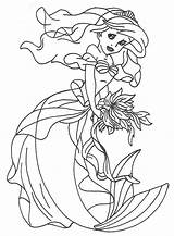 Pages Princess Ariel Coloring Disney Mermaid Lineart Dress Cartoon Goude Deviantart Kids sketch template