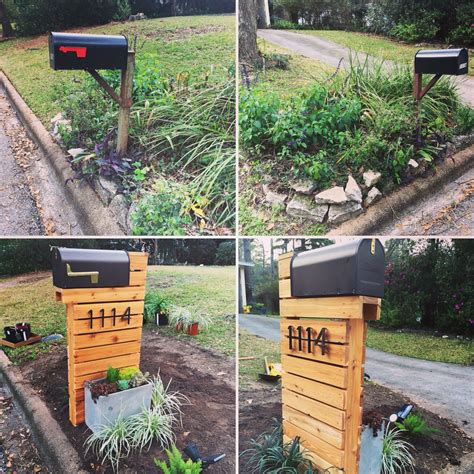 Before And Nearly After Pictures Of Our Mailbox Area