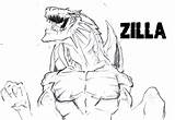 Godzilla Ausdrucken Muto Ausmalen Zilla sketch template