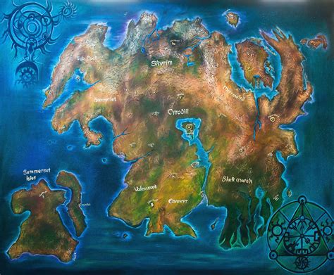 finished painting  map  tamriel   friend rgaming
