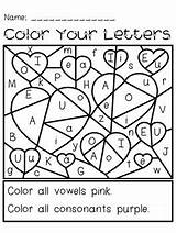 Color Letters Valentine Activity Valentines sketch template
