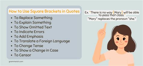 brackets  quotes usage examples