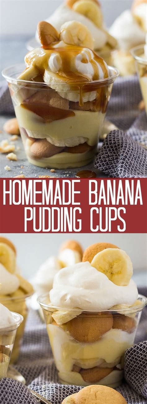 These Homemade Banana Pudding Cups Are Filled With Banana