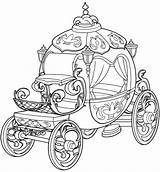 Carriage Coloring Cinderella Pages Princess Getdrawings sketch template