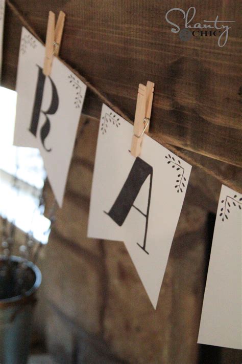 template diy banner letters