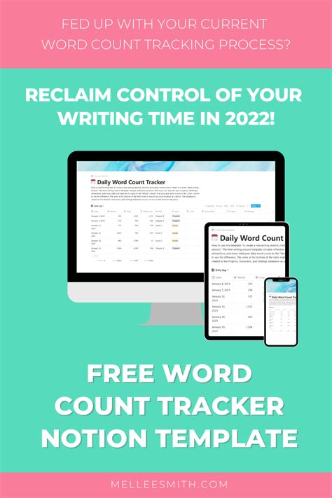How To Create A Notion Word Count Tracker Mel Lee Smith In 2022