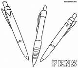 Coloring Pen Pages Pens Print Bag Designlooter Pencil 25kb 1000 sketch template