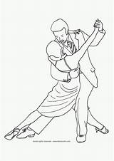 Tango Coloring Pages Dance Ballerina Dessin Color Danse Un Colorier Gif Dancing Drawing Digi Stamps sketch template