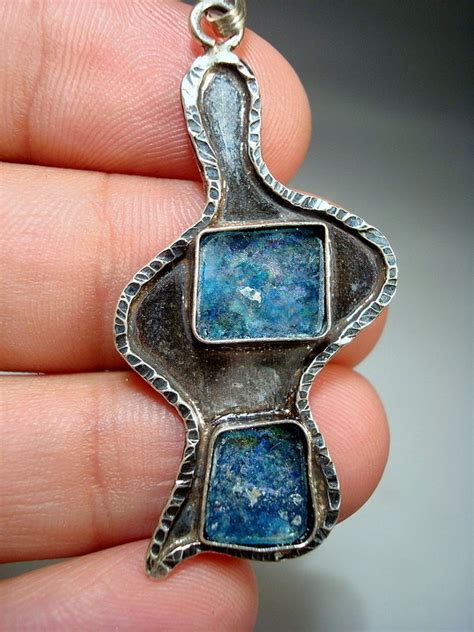 Ancient Roman Glass Jewelry Pendant 100 300 Ad For Sale
